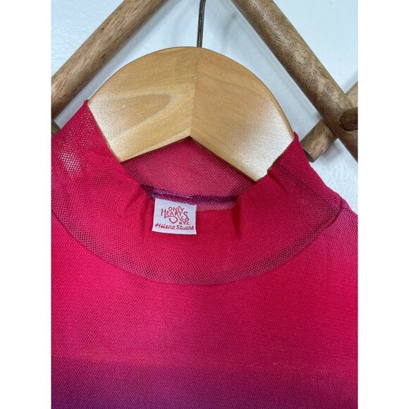 Only Hearts Ombre Tulle Mock Neck Thong Bodysuit Size S - Picture 7 of 11